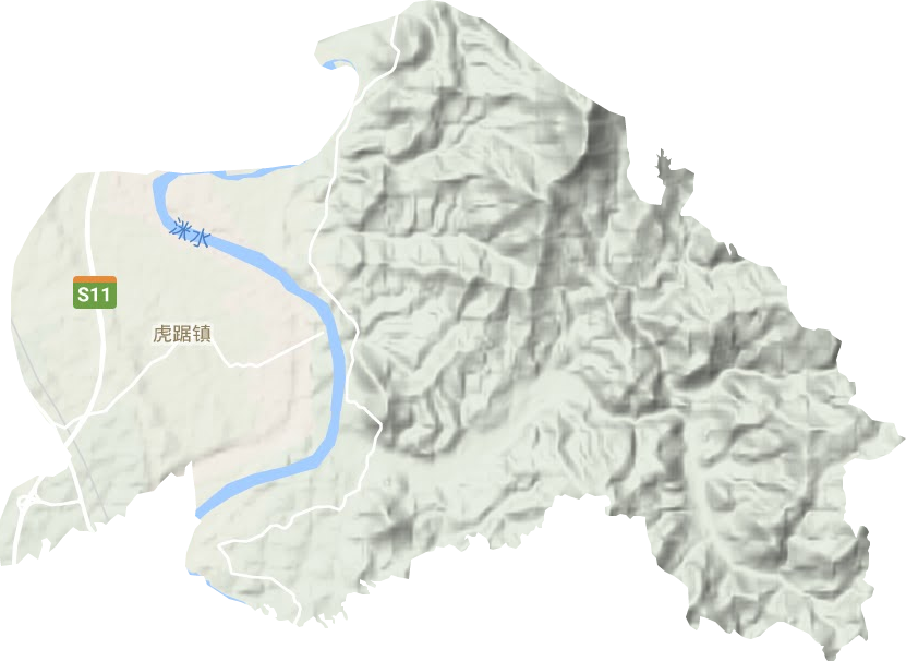 虎踞镇地形图