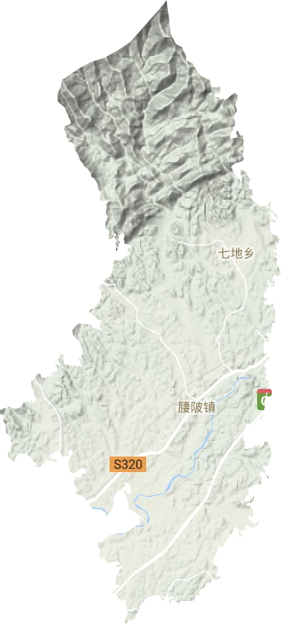 腰陂镇地形图