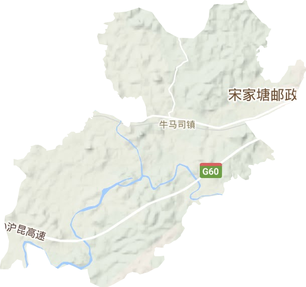 牛马司镇地形图