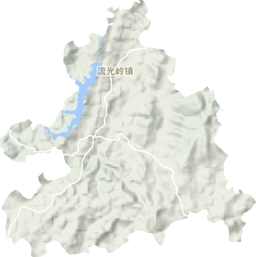 流光岭镇地形图