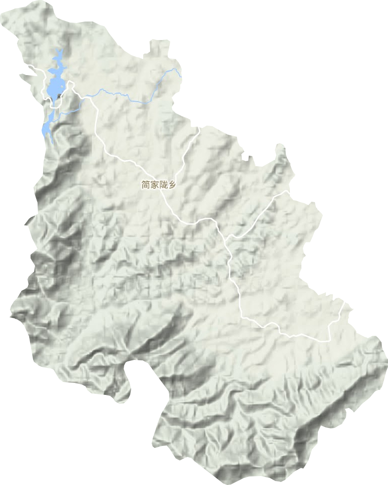 简家陇乡地形图