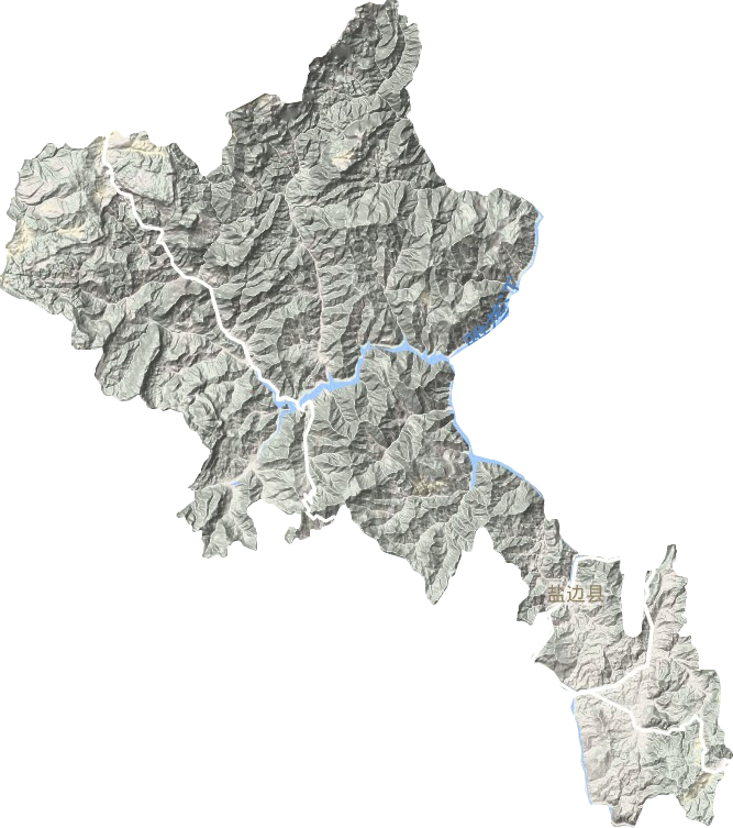 盐边县地形图