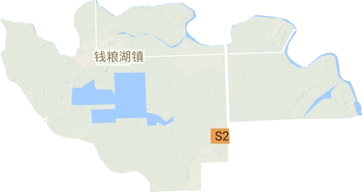 钱粮湖镇地形图