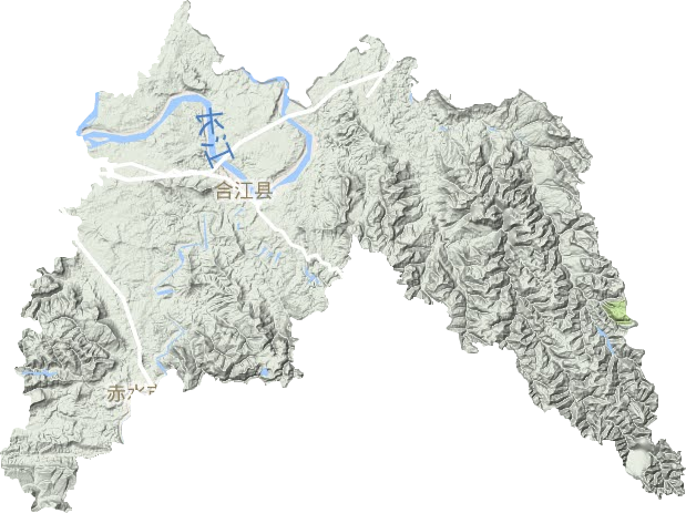 合江县地形图