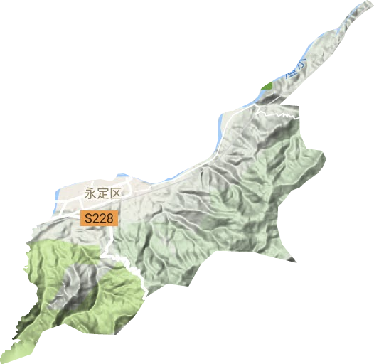 西溪坪街道地形图