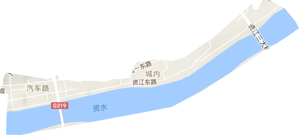 汽车路街道地形图