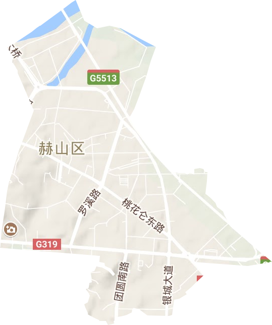 赫山街道地形图
