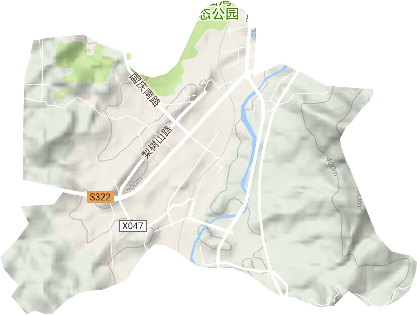 郴江街道地形图