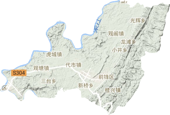前锋区地形图