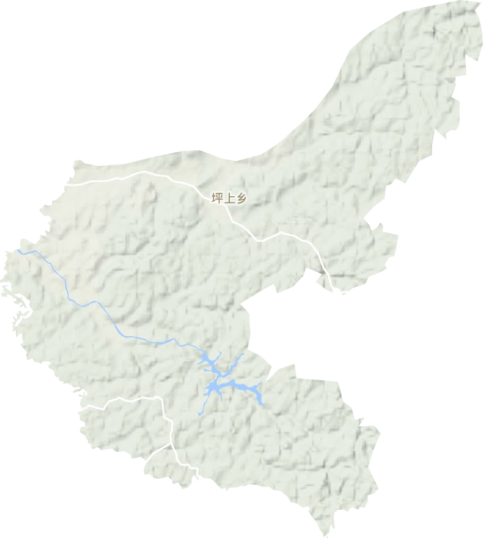 坪上乡地形图