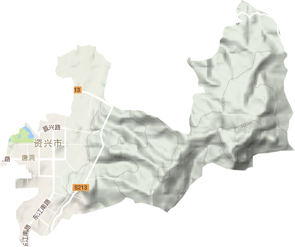 唐洞街道地形图