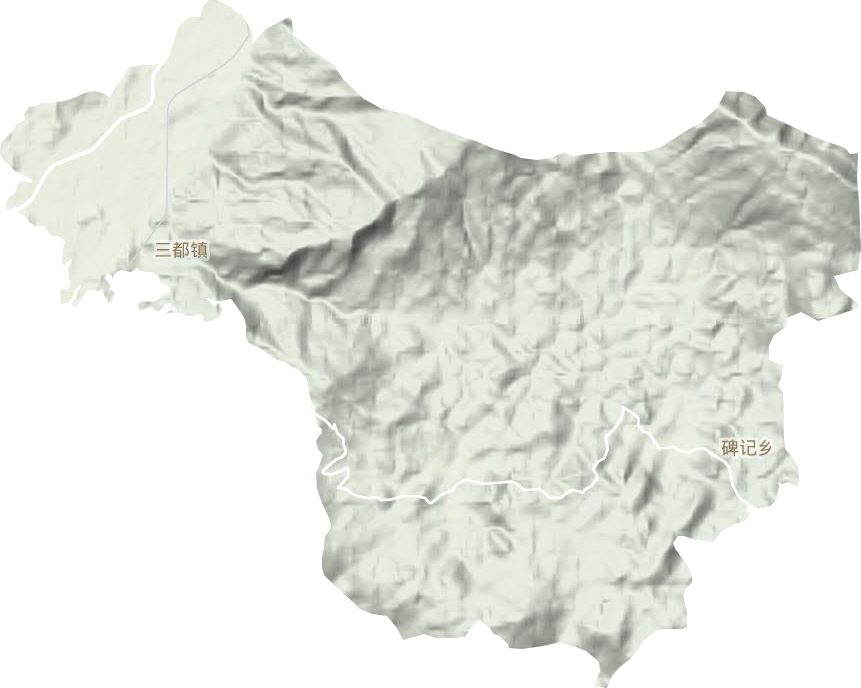三都镇地形图