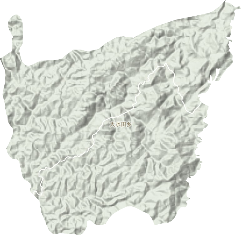 大水田乡地形图