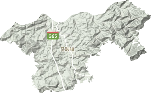 马鞍镇地形图