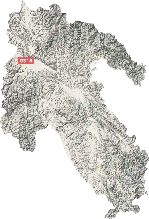 理塘县地形图