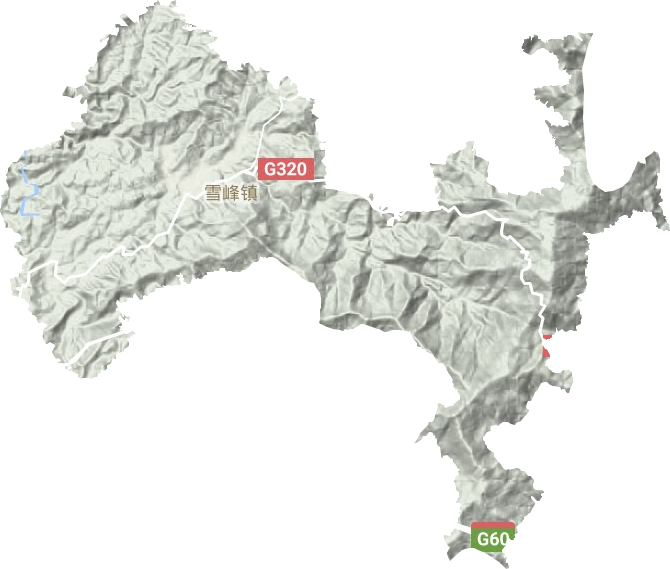 雪峰镇地形图