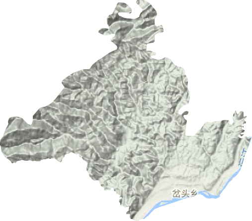 岔头乡地形图