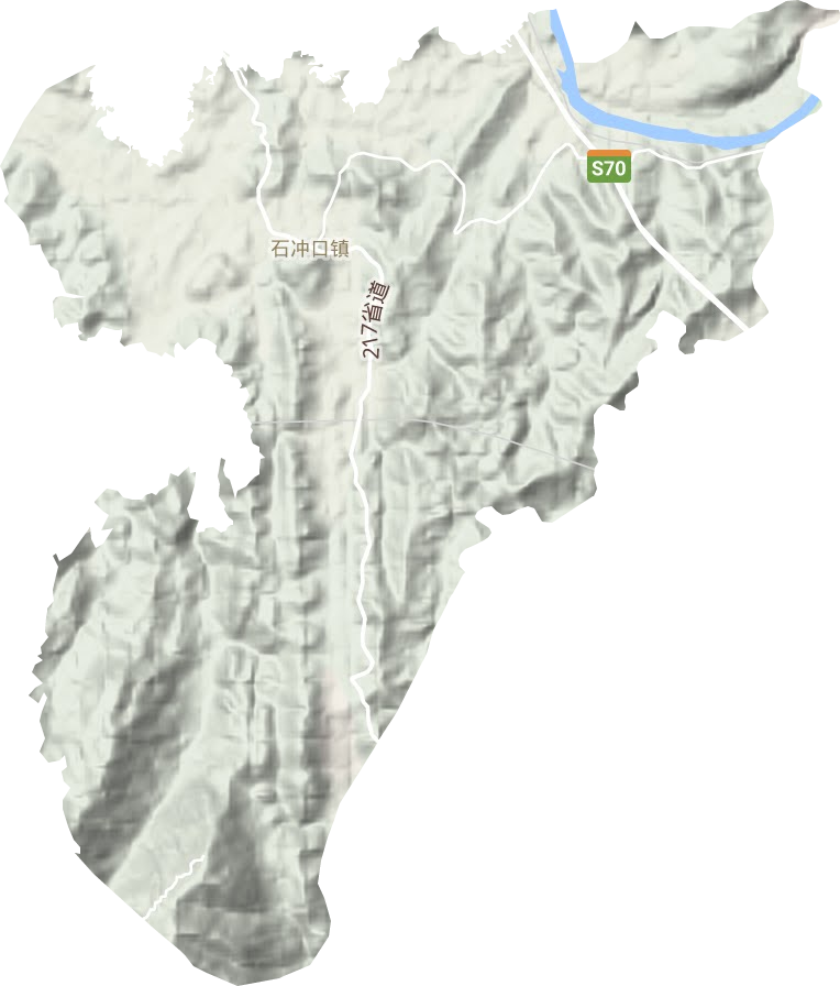 石冲口镇地形图