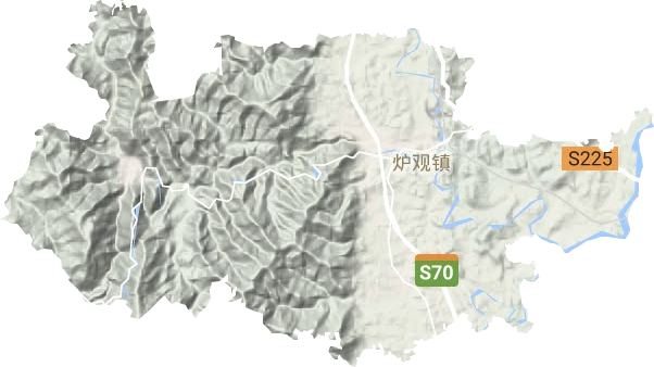 炉观镇地形图