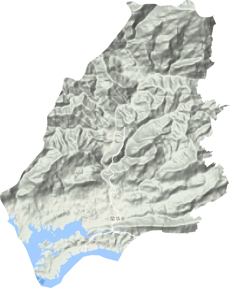 荣华乡地形图