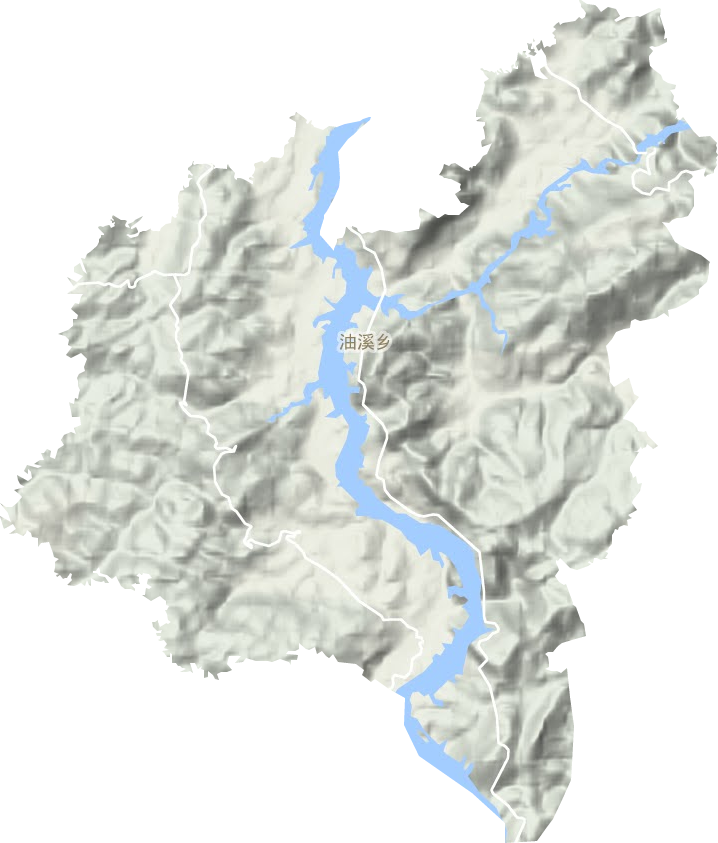 油溪乡地形图