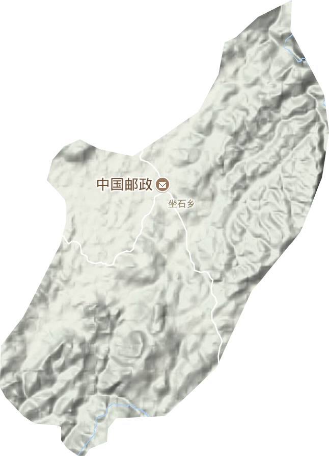 坐石乡地形图