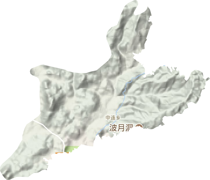 中连乡地形图