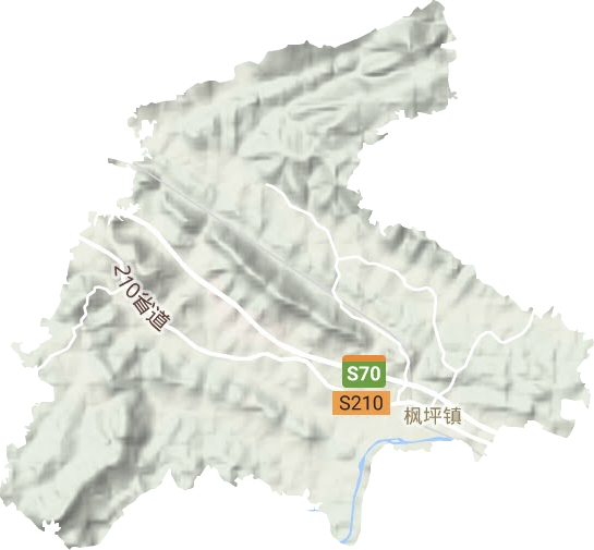 枫坪镇地形图
