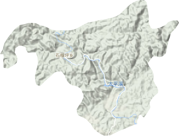 石榴坪乡地形图