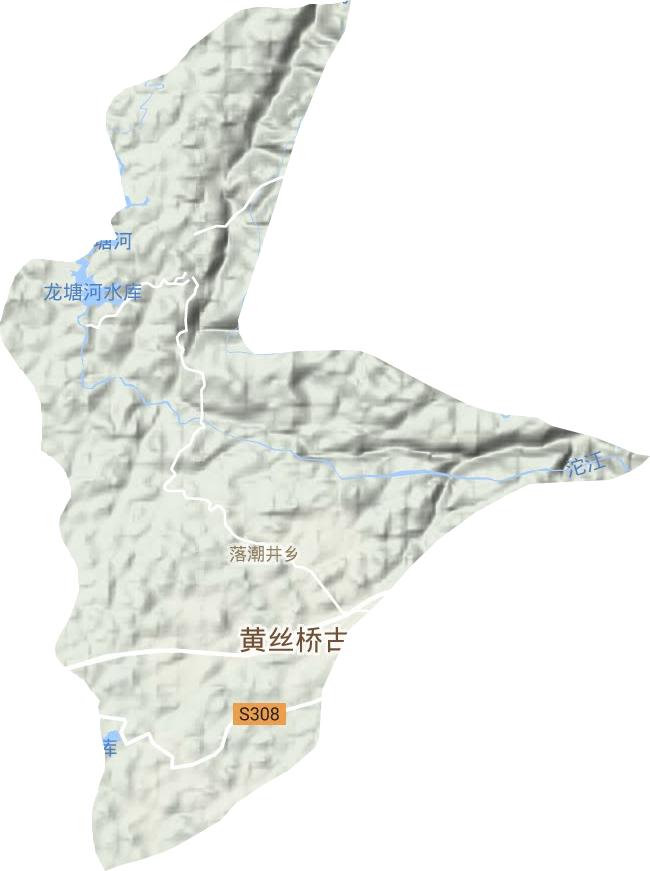 落潮井乡地形图