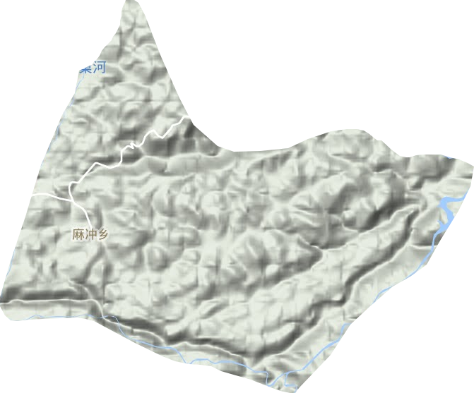 麻冲乡地形图