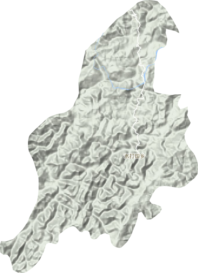 水打田乡地形图
