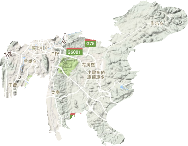 南明区地形图