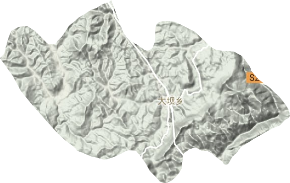 大坝乡地形图