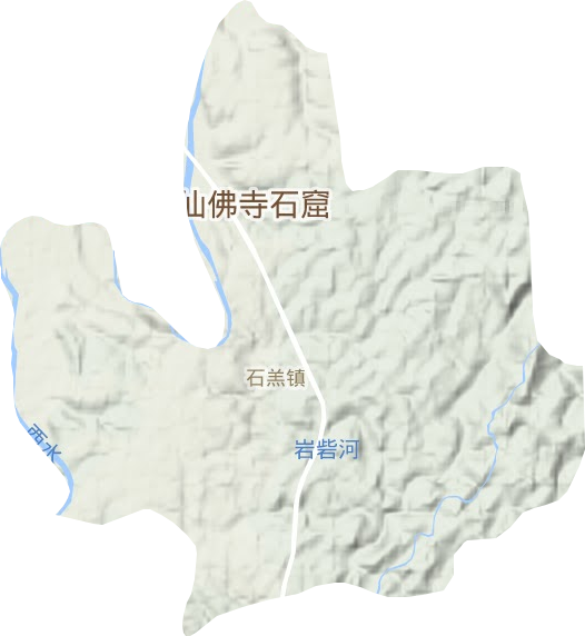 石羔镇地形图