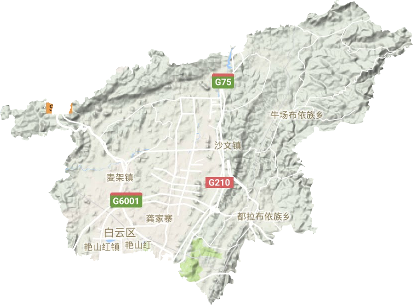 白云区地形图