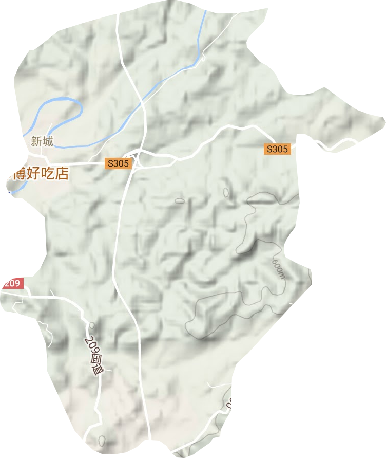 新城街道地形图
