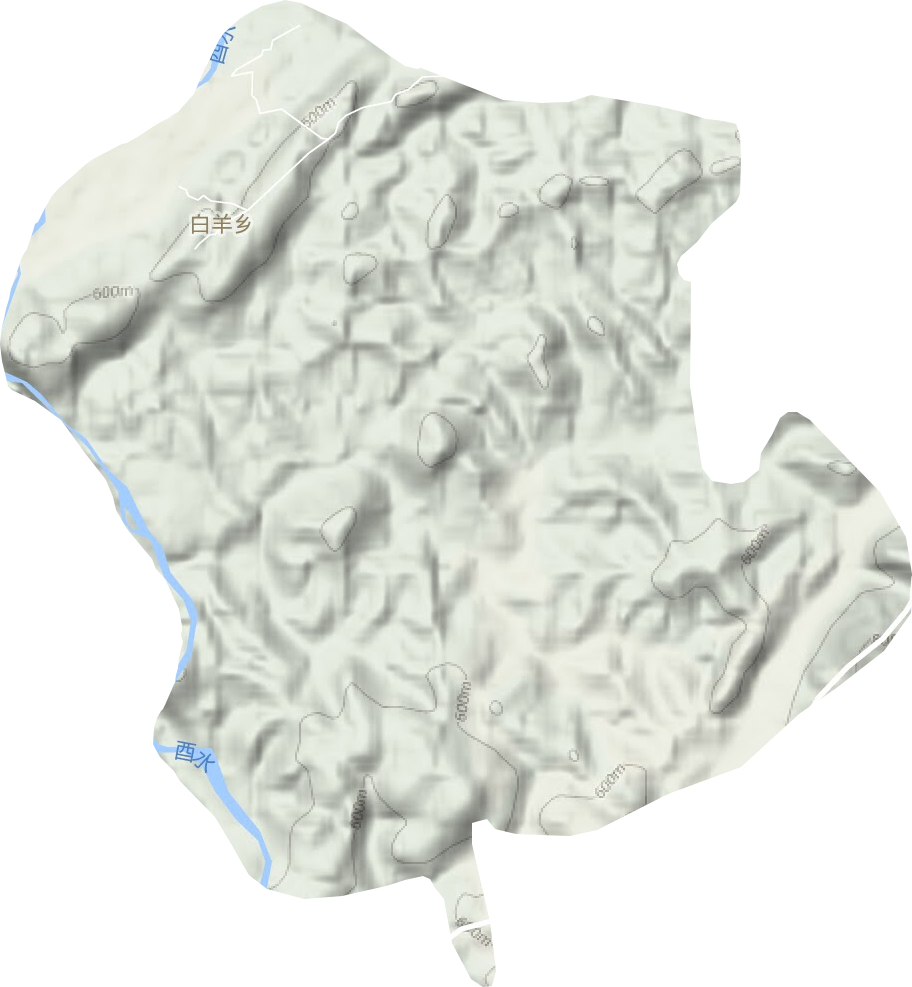 白羊乡地形图