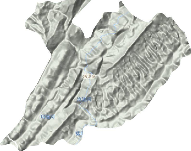 塔泥乡地形图