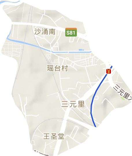 矿泉街道地形图