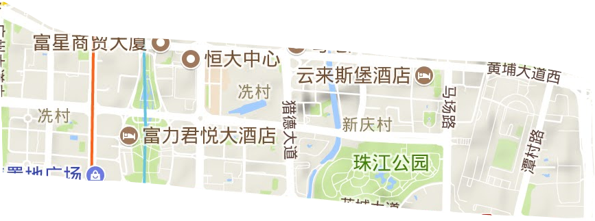 冼村街道地形图