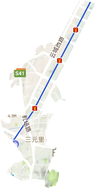 三元里街道地形图