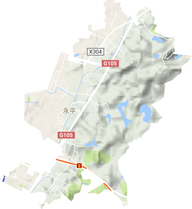 永平街道地形图