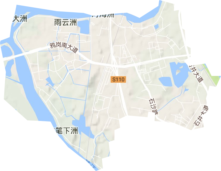 石门街道地形图