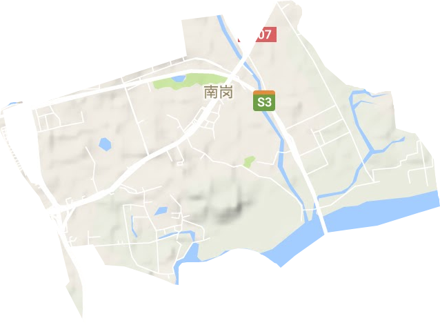 南岗街道地形图