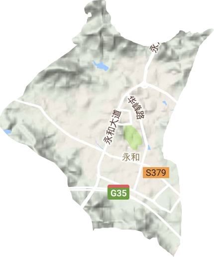 永和街道地形图