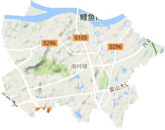 南村镇地形图