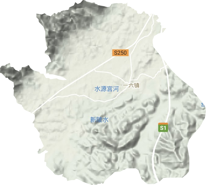 一六镇地形图