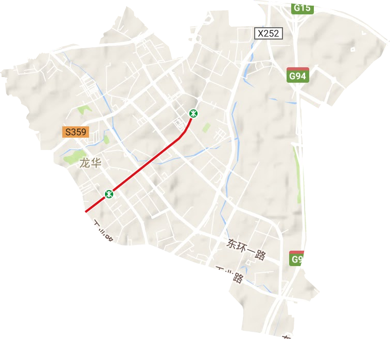 龙华街道地形图