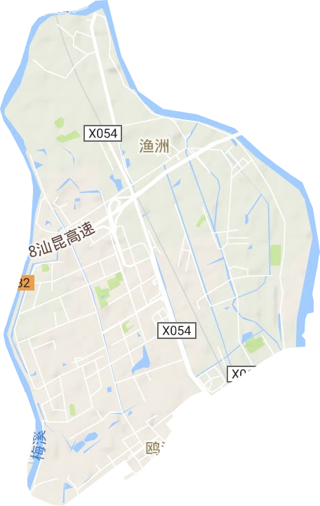 鸥汀街道地形图